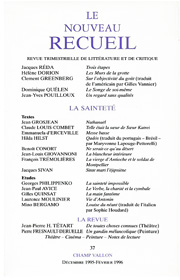 Le Nouveau Recueil – n°37 – La Sainteté – décembre/février 1996