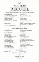 Le Nouveau Recueil – n°46 – Figures du poète – mars-mai 1998