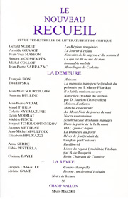Le Nouveau Recueil – n°58 – La demeure – mars/mai 2001