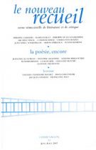 Le Nouveau Recueil – n°83 – La poésie, encore… – juin/août 2007