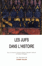 Les juifs dans l'histoire, éditions Champ Vallon, Antoine Germa, Benjamin Lellouch et Evelyne Patlagean