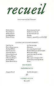 Revue Recueil – n°27 – Littérature et enseignement (1993)