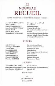 Le Nouveau Recueil – n°47 – L’excès – juin-août 1998