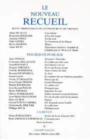 Le Nouveau Recueil – n°57 – Pourquoi publier – décembre 2000/février 2001