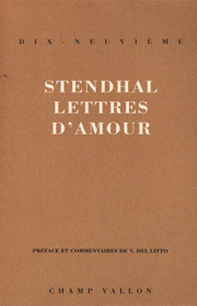 Lettres d'amour – Stendhal 1991