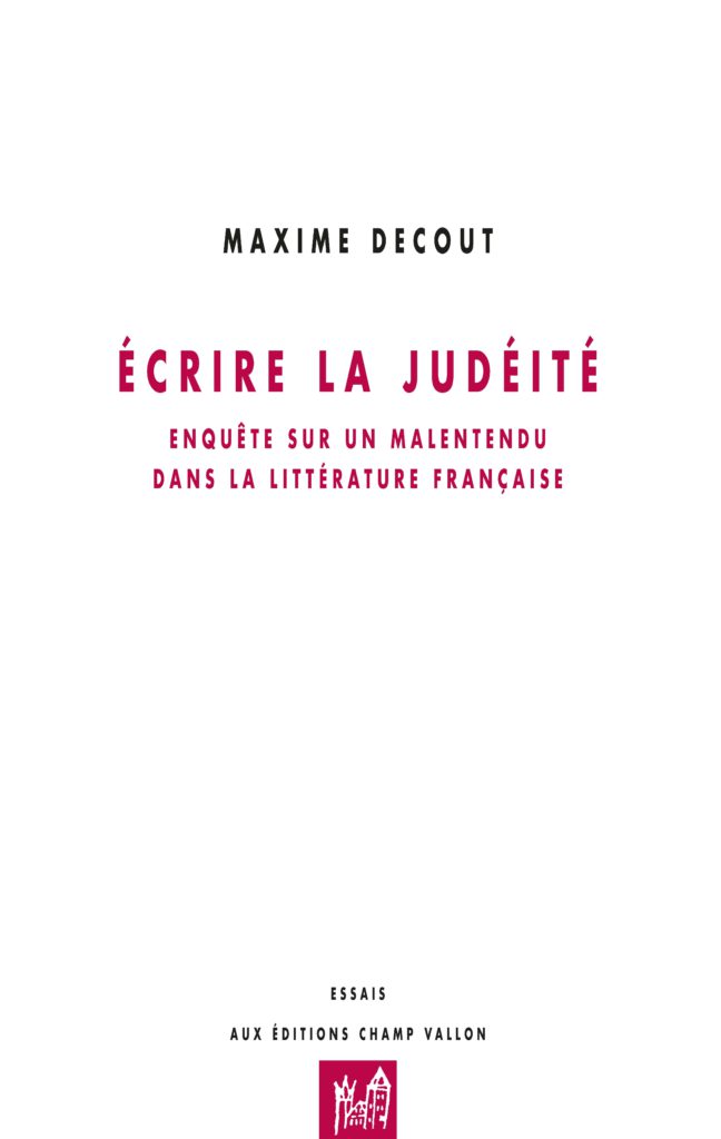 Ecrire la judéité Decout