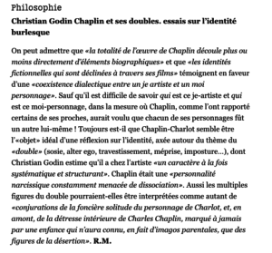 liberation - christian godin, chaplin