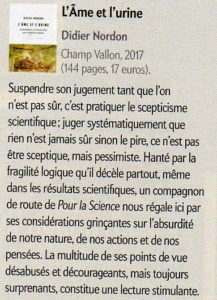 Pour la science Ame et urine